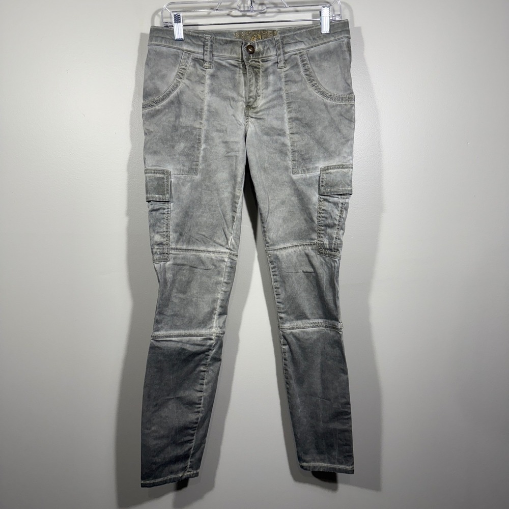 Bella Dahl Womens Size 27 Gray Wash Cargo Utility‎ Skinny Jeans Pants